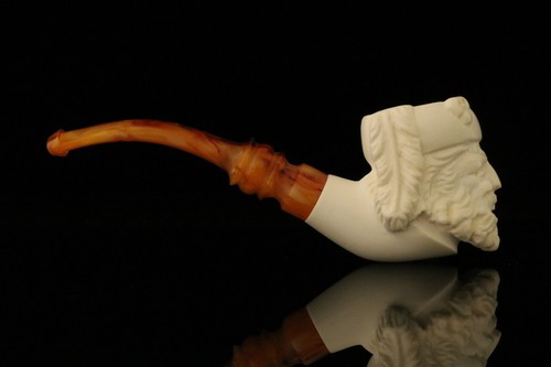 Pirate Block Meerschaum Pipe with fitted case M1300 - Picture 3 of 7
