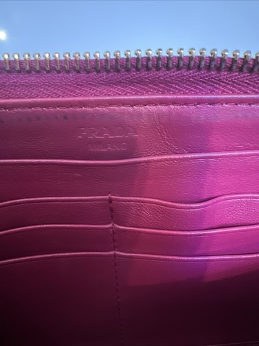 Prada Quilted Tessuto Zip-around Long Wallet Leather Trim& Interior - Picture 4 of 8