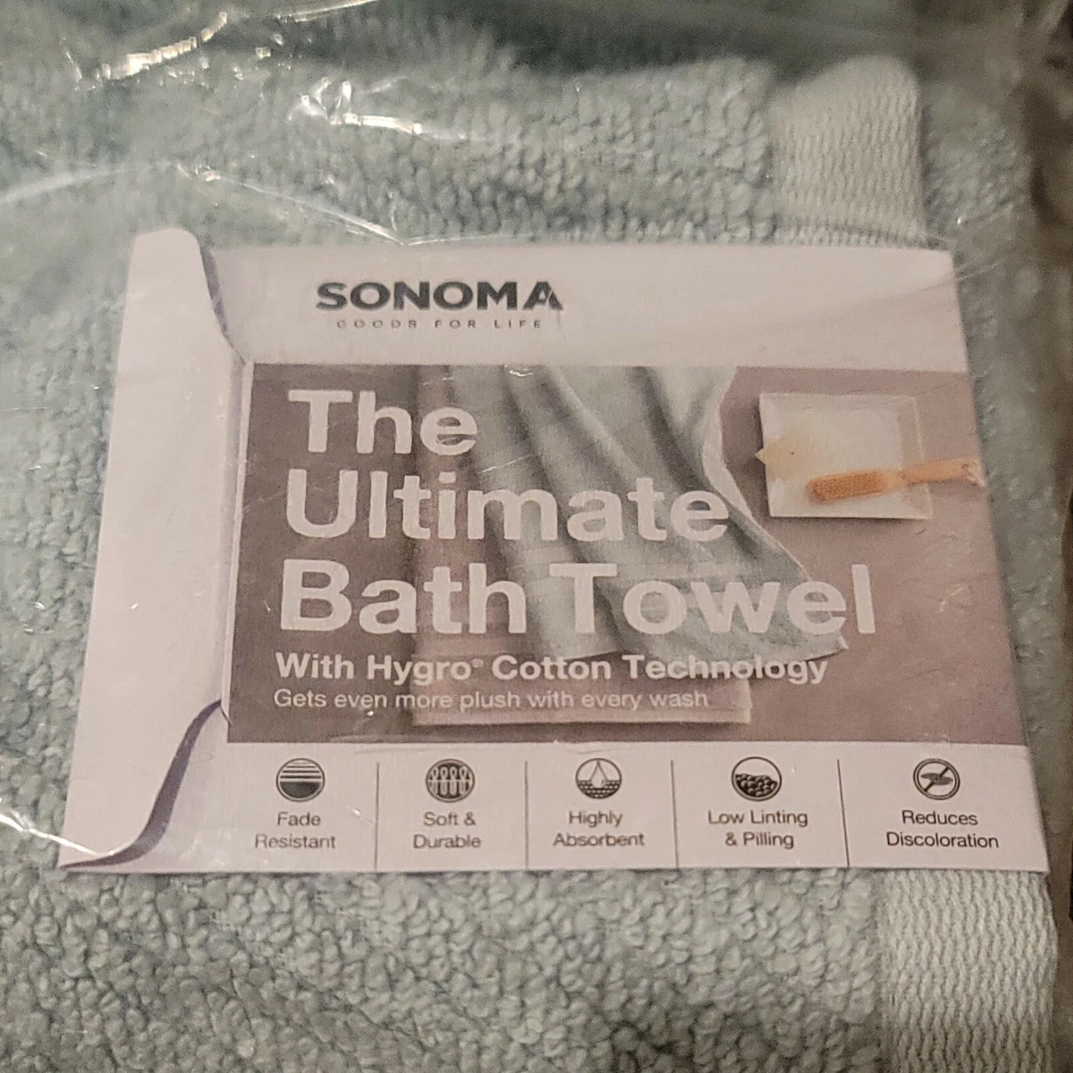 SONOMA Goods for Life The Ultimate Bath Towel Aqua 30 x 54 NWT