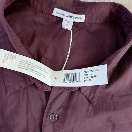 Camicia James Perse con bottoni taglia 4 uomo MLC3408 NUOVA - Foto 10 di 10