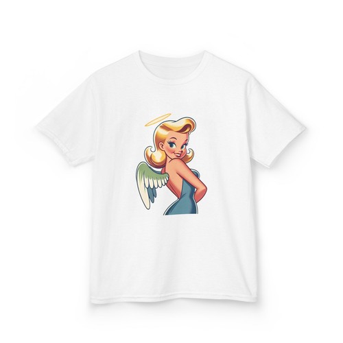 Cute Angel Graphic Kids Tee - Fun Gift for Birthdays, Christian Events, Playtime - Picture 10 of 31