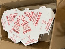 50 Pack Pallet Cones Red/White Corrugate NoStack 45GY12 Spanish English ShpsFREE