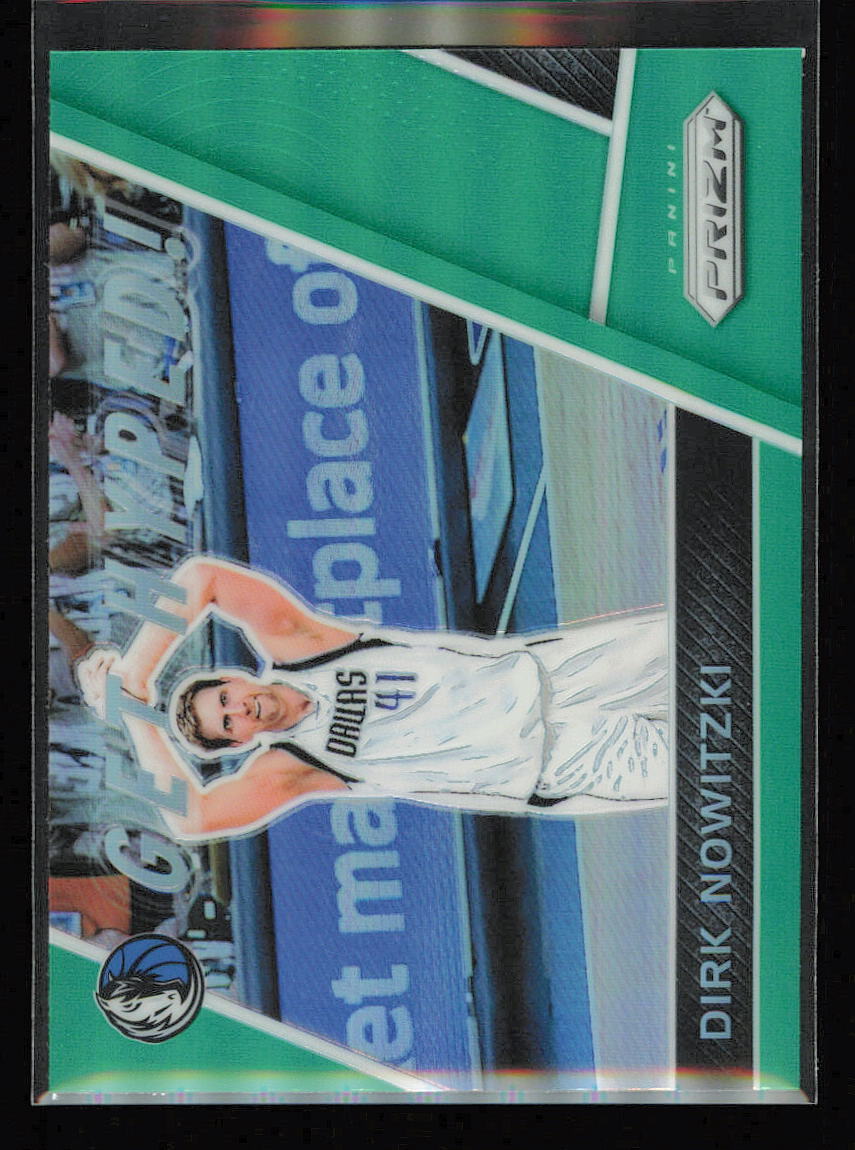 Dirk Nowitzki 2017 Panini Prizm Hyped Green Prizm  #GH-DN Dallas Mavericks