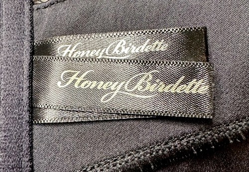 Honey Birdette JORDYN🖤 Black Faux Leather Waspie Garter Belt XS - Picture 4 of 5