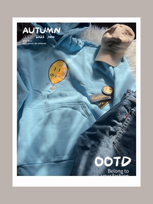 pacific blue drew house joy hoodie Drew House Blue Hoodie - Drew House Hoodie