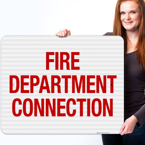 Fire Department Connection Sign, Fire Safety Sign, (SI-5701) - Picture 74 of 88