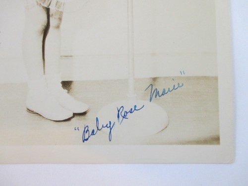 SIGNED Baby Rose Marie 5x7" Vintage Picture AUTOGRAPHED NBC Photo Child Singer - Picture 2 of 2