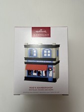 NEW 2024 Hallmark Keepsake Rod’s Barber Shop Ornament #QXR8004
