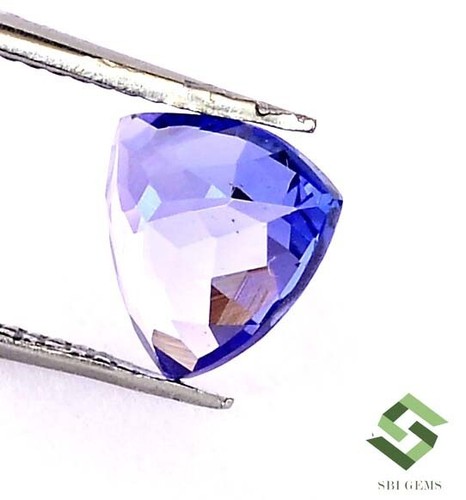 7x7MM Certificado Tanzanita Natural Trillón Corte 1.12 Cts Facetado Suelto Gema - Picture 5 of 6