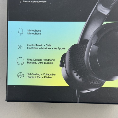 NEW Skullcandy Riff Wired On Ear Headphones with Mic Black - Picture 5 of 17