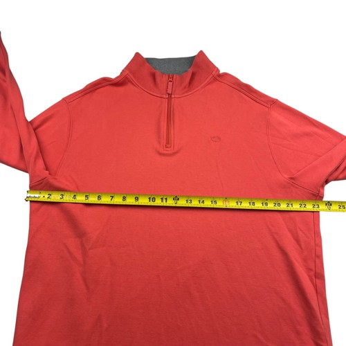 Southern Tide Men’s The Skipjack 100% Cotton 1/4 Zip Pullover Coral • Large - Picture 6 of 6