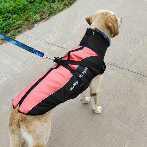 Dog Winter Coat Waterproof Warm Clothes Padded Jacket Vest Large Dogs Reflective - Picture 10 of 15