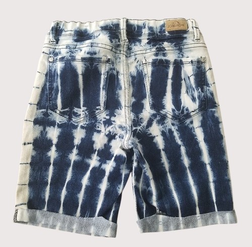 * JORDACHE Stretch Blue Tie Dye Bermuda Jeans Shorts Girls Size 10 - Picture 3 of 5