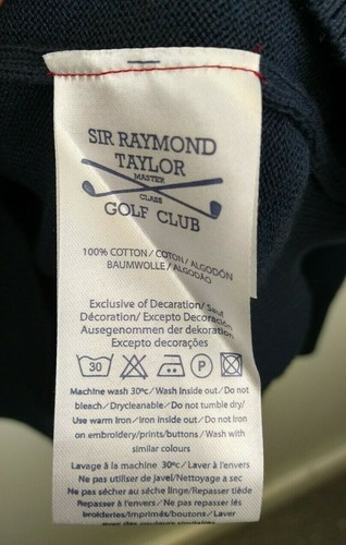 Sir Raymond Tailor Jersey Shirt Men's L Navy Bordeaux Striped GOLF 1/4 Zip L/S - Picture 6 of 6