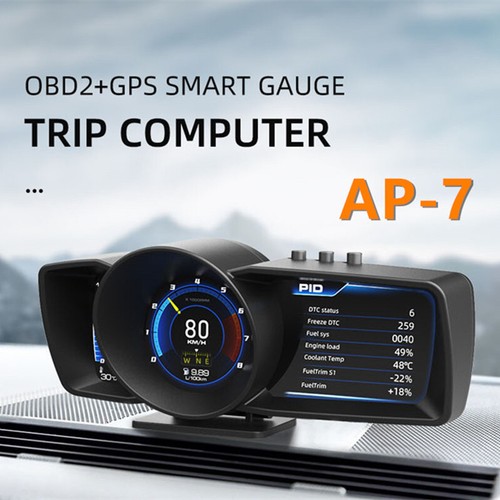 12V HUD Head-up Display OBD2 GPS Dual Driving Computer Modified LCD Code Table - Picture 2 of 9