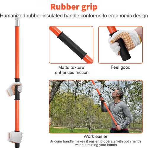 TELESCOPIC GARDEN LOPPER EXTENDABLE TREE HIGH BRANCH PRUNER CUTTER + 40cm SAW UK - Picture 2 of 18