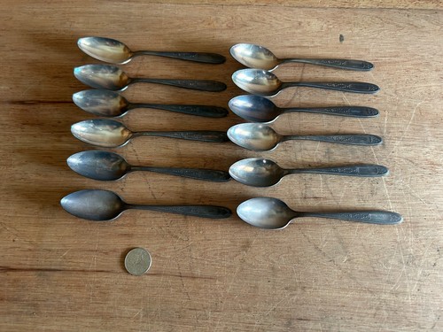 Oneida Grosvenor 1921 Löffel Lot Teelöffel 12 insgesamt 6" Gemeinschaft Teller Besteck - Bild 2 von 24