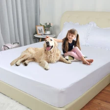 PiccoCasa Water Resistant Mattress Protector Polyster Bed Pad Cover