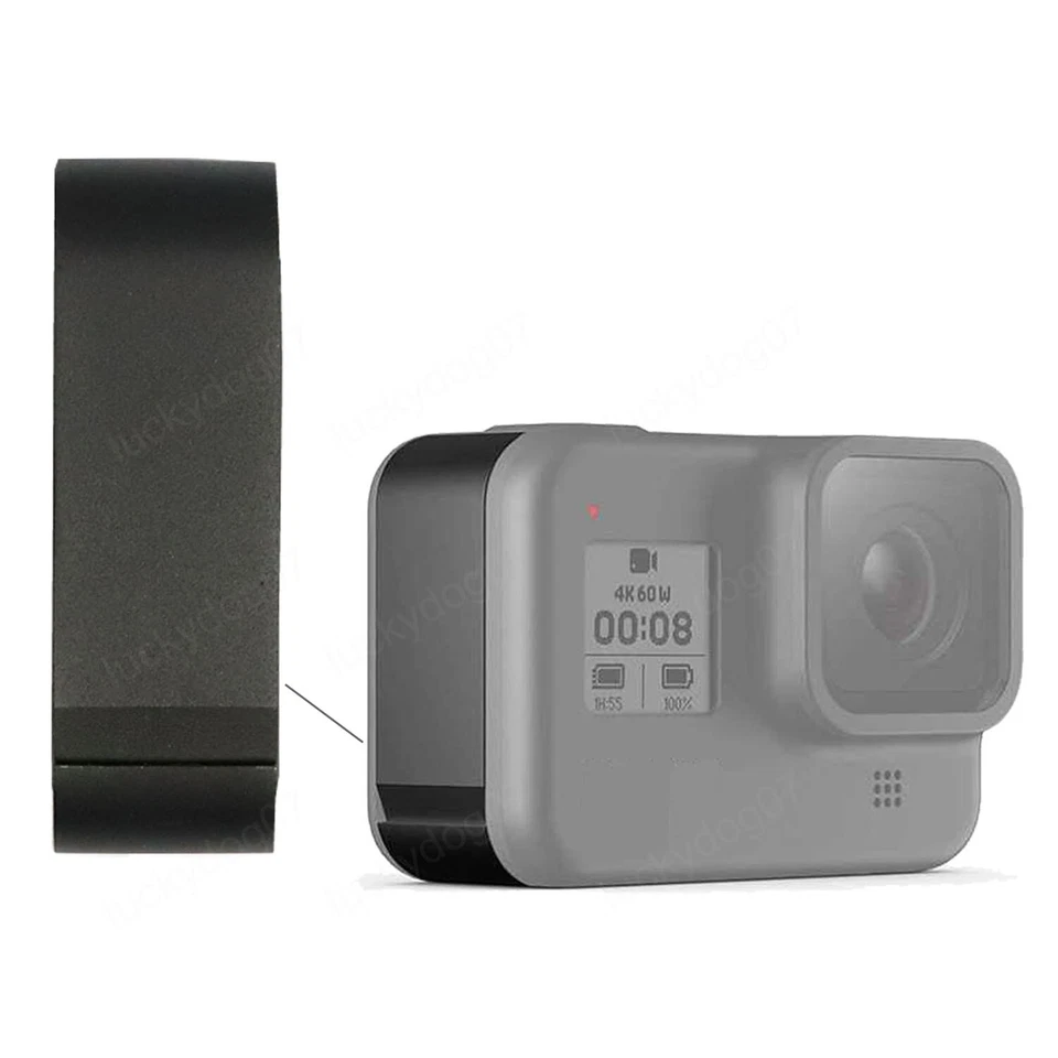 Tampa de porta lateral de substituição preta AJIOD-001 tampa de câmera para GoPro HERO 8 - Imagem 3 de 4