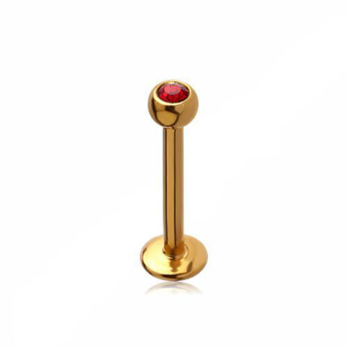 2X 1,2mm Gold Labret Monroe Tragus Ohr Lippen Piercing Stecker 11 Farbe Kristall - Bild 13 von 16