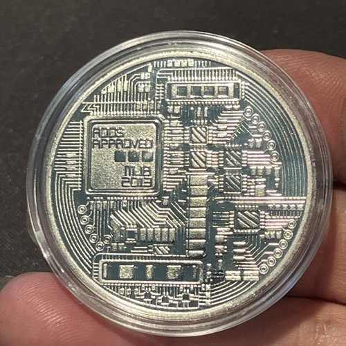 Bitcoin Münze versilbert - Bild 2 von 4