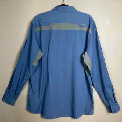 NEW Ascend hiking shirt performance XLT long sleeve blue vents