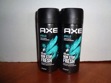 Lot of 2 Cans Axe for Men Apollo All Day Fresh Deodorant Body Spray 5 oz Each