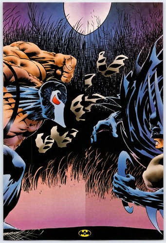 Print Ad 1993 Batman vs Bane Knightfall DC Comics Original Promo Poster Art - Picture 1 of 4