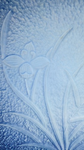 Six Piece (6) Japanese Arita Ware Blue Iris Plates; 1-9.25" & 5-4.25" Blue Ombre - Picture 5 of 15