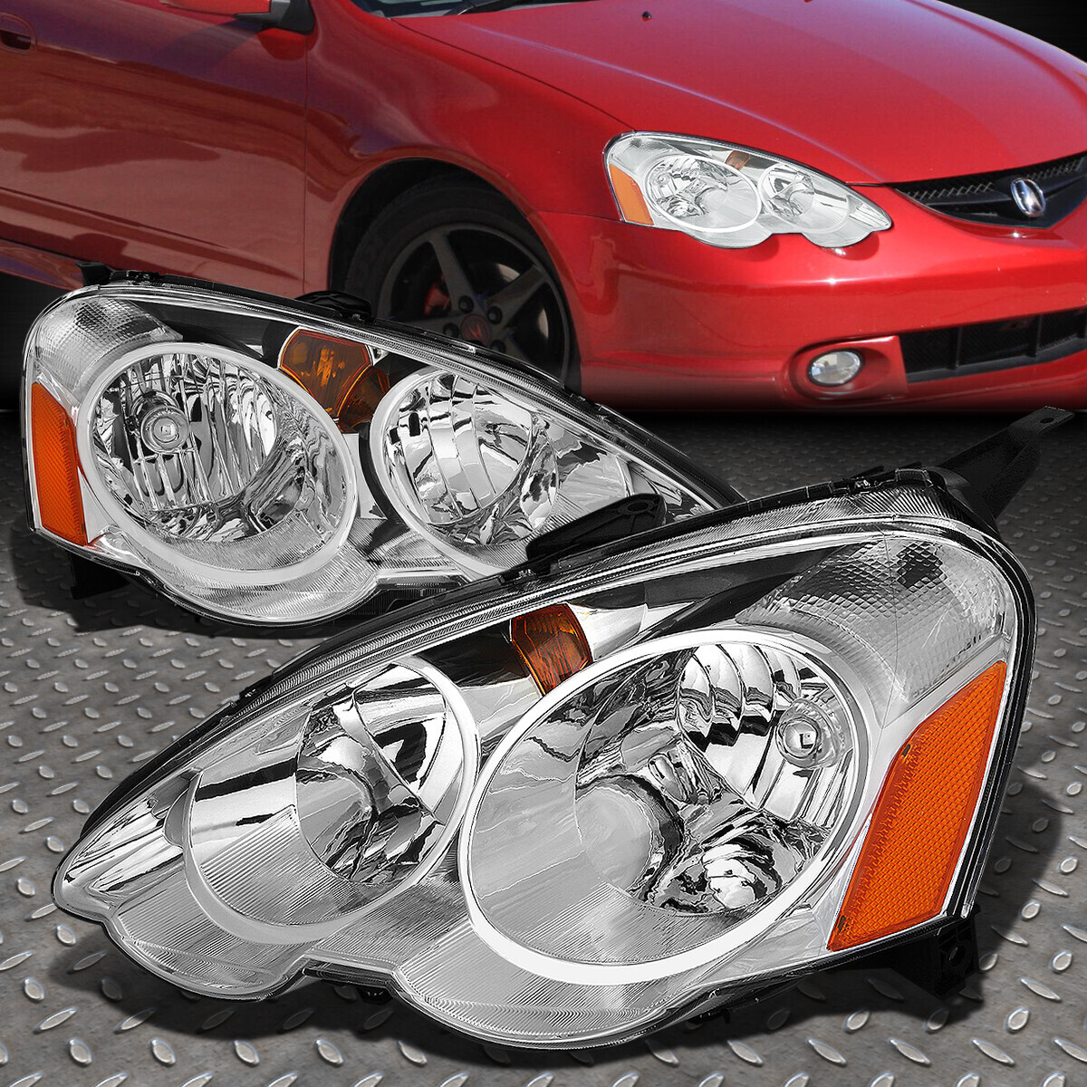 Для фар Acura RSX DC5 Chorme 02-04 Комплект для замены фар Левый + правый
