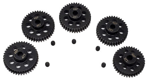 NHX RC 48P 3.17mm Bore Hardened Steel Pinion Gears: 37T, 38T, 39T, 40T, 41T