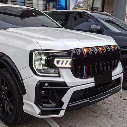 Front Mesh Grille Front Bumper Grill w/ Light for Ford Everest 2022 2023 2024+ - Picture 6 of 7
