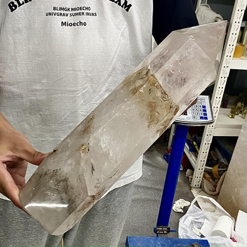 11.22LB Natural clear quartz white Watering flowers crystal energy column heali - 第 5/12 張圖片