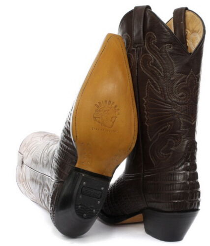 Stivali Da Grinders Uomo Coccodrillo Marrone Far West Carolina Cowboy wHFHfvq6