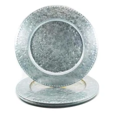 6-Pack 13-Inch Reef Black Heavy Quality Round Charger Plates HD80334 Decor