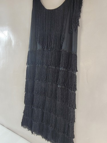 Sexy Fashion Flapper 1920's Adult Halloween Costume Black Dress Women's Medium - Picture 5 of 8
