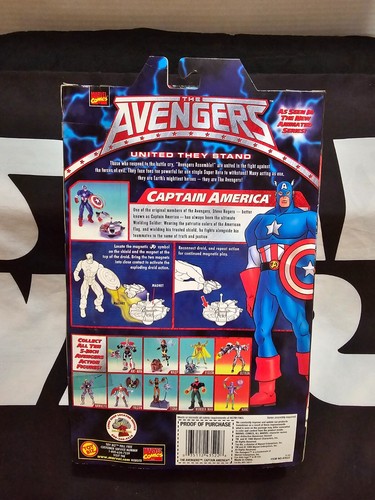 Captain America Avengers Fox Kids MARVEL COMICS Toy Biz NEW MOC #2 - Picture 2 of 2