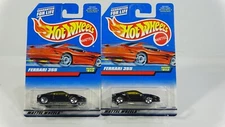 2 - 1997 Hot Wheels Die Cast Car Black Ferrari 355 #813 - #19982