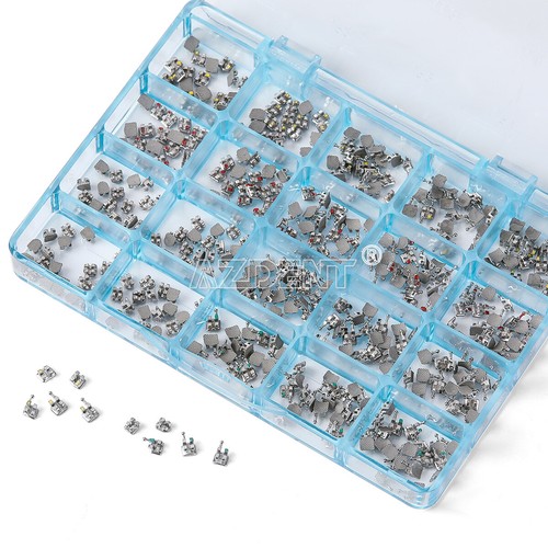 AZDENT Ortodoncia Dental MIM Monoblock Brackets Brack Mini Roth/MBT .022/.018 - Imagen 25 de 31