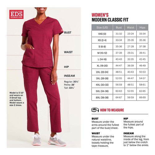 Dickies Women's EDS Signature Scrubs Front Warm-Up Jacket, Eggplant, X-Large - Picture 3 of 9