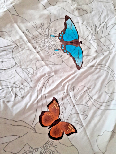 Refined Designer Bettwäsche Schmetterling 135x200cm Maco Satin - Bild 4 von 8