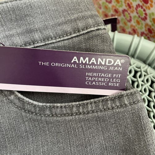 Gloria Vanderbilt Amanda Heritage Fit Tapered Leg Classic Rise - 6P - Grey Wash - Picture 3 of 5