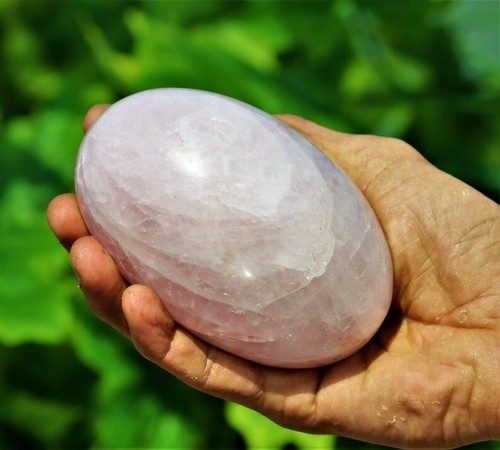 120MM Large Natural Pink Rose Quartz Healing Stone Chakra Metaphysical Lingam - Picture 4 of 10
