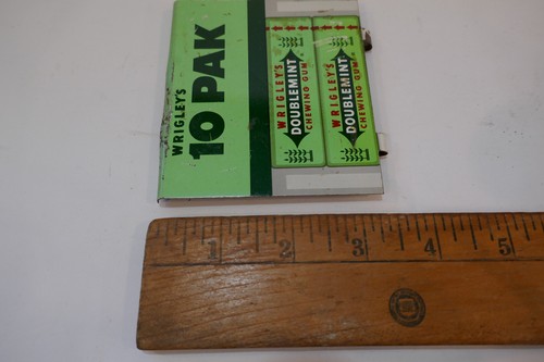 Old Wrigley DoubleMint Gum Advertising Tin Litho Shelf Sign - Picture 4 of 5