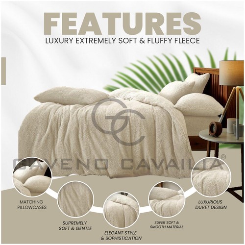 Teddy Bear Fleece Duvet Cover Set Soft Cosy Quilt Thermal Bedding & Pillowcases - Picture 37 of 119