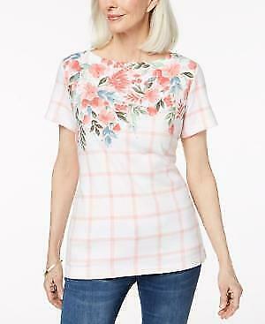 Karen Scott Petite Embellished Graphic-Print Top, Size PP - Picture 1 of 1