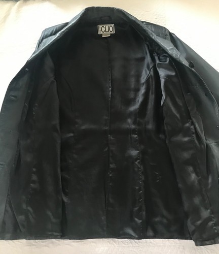 CLIO Woman's 100% Leather Jacket RN-58985 Button Up Lined Great Condition Size 8 - Picture 6 of 9