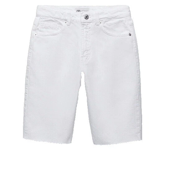 Pantalones cortos sólido blanco Zara para De mujer