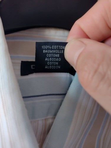 GANT Camicia Uomo Grande Cotone Linpoint Twill Manica Lunga 44L Leggera Vestibilità Regular - Foto 5 di 10
