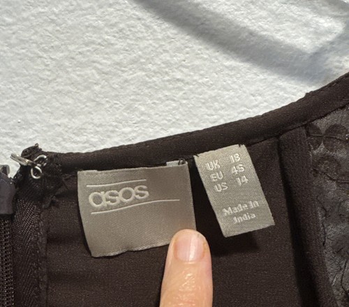 ASOS Curve Midi Kimono Kleid Gr. 14 Paillettenverzierung Glitzer Gala Schlitz - Bild 9 von 22